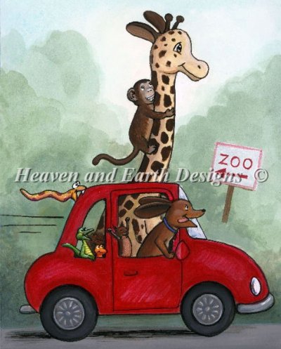 Diamond Painting Canvas - QS The Great Zoo Escape - Click Image to Close